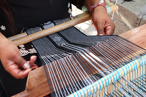 textiles embroidered-weavings backstrap loom