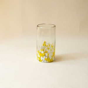 Yellow and White Speckled 8x15 Tumbler