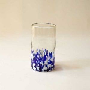 Cobalt and White Speckled 8x15 Tumbler
