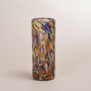 Splashed tequila shot glass