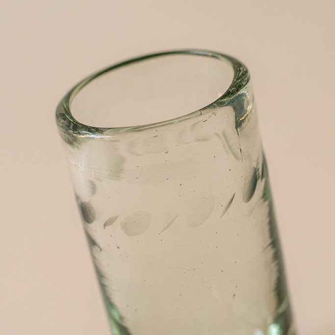 Clear Shot Glass with Decorative Dot Engraving - Image 3