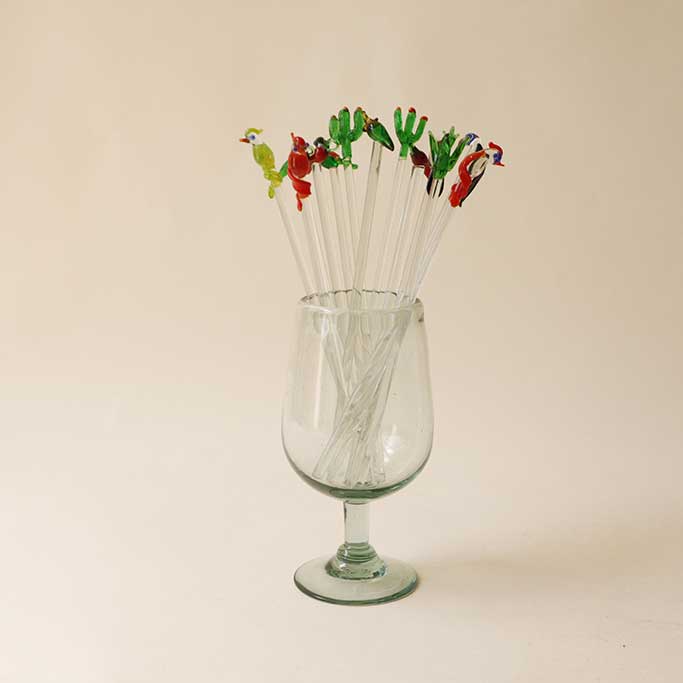 Set of 4 Stretched Glass Drink Markers - Image 5