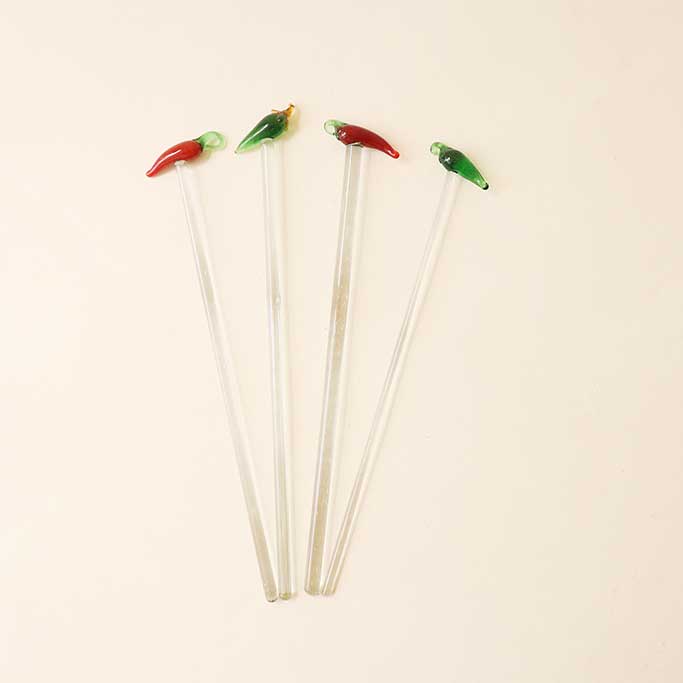Set of 4 Stretched Glass Drink Markers - Image 3