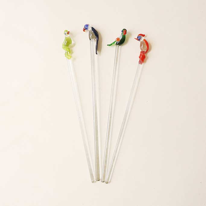 Set of 4 Stretched Glass Drink Markers - Image 2