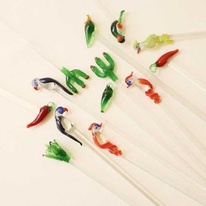 Set of 4 Stretched Glass Drink Markers